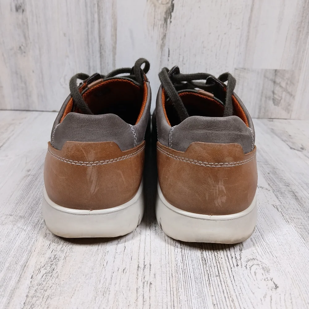 Ecco‎ Gray Nubuck Leather Lace-Up Casual Comfort Sneakers #10